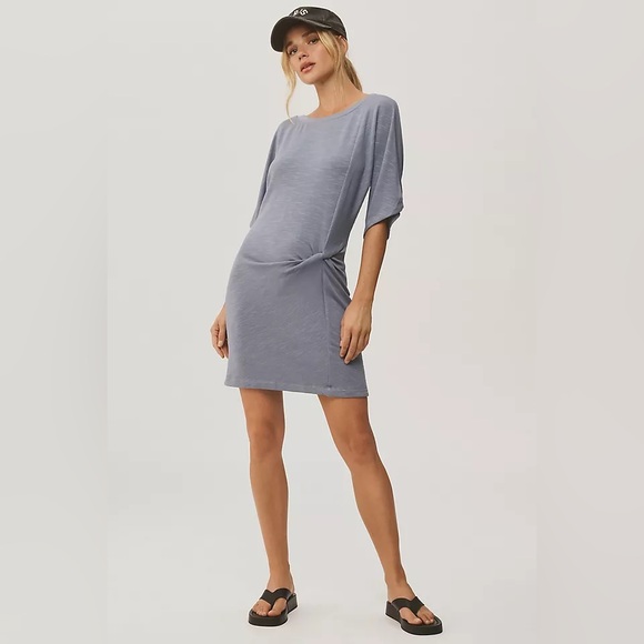 Daily Practice by Anthropologie Women’s Blue Side-Twist Tee Dress, Size XS - Picture 2 of 12